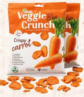 BIO-Chipsy ze sušené mrkvy, 25 g