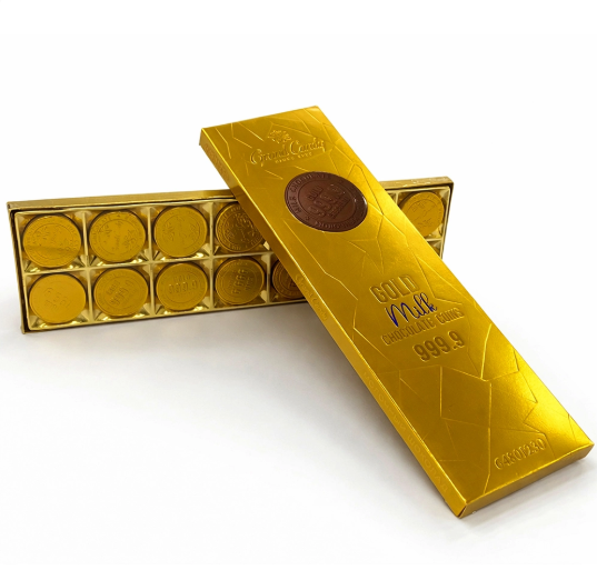Mléčné čokoládové mince GOLD COINS, 100 g